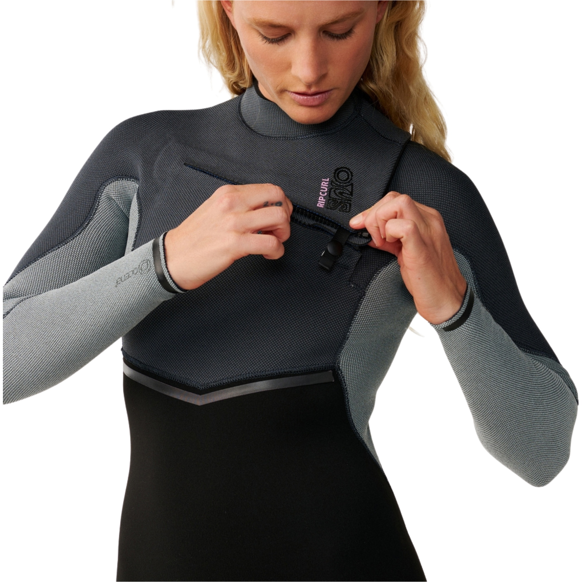 2026 Rip Curl Womens E-Bomb 4/3mm Chest Zip Wetsuit 16NWFS - Grey